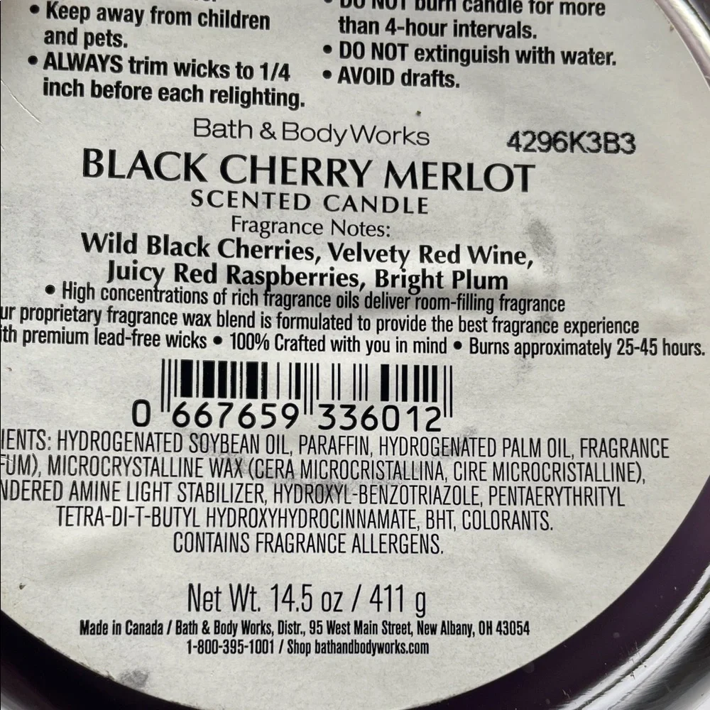 Bath & Body Works design cherry purple